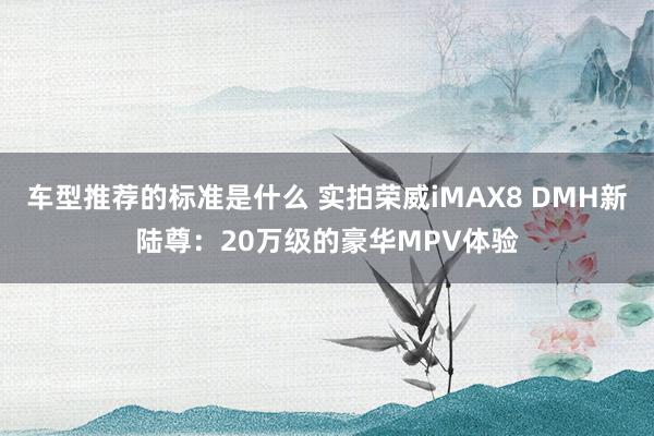 车型推荐的标准是什么 实拍荣威iMAX8 DMH新陆尊：20万级的豪华MPV体验