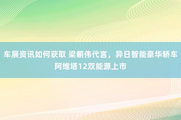 车展资讯如何获取 梁朝伟代言，异日智能豪华轿车阿维塔12双能源上市